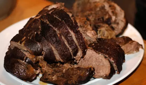 Stuffed Lamb with Liver and Mushrooms