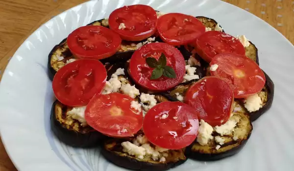 Armenian Eggplant, Tomato and Feta Cheese Salad