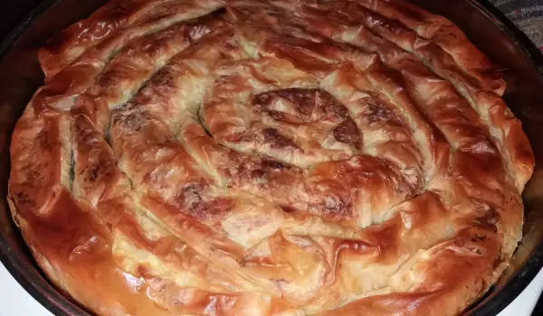 Spiral Phyllo Pastry with Leeks and Feta Cheese