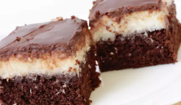 Cake with Chocolate and Coconut