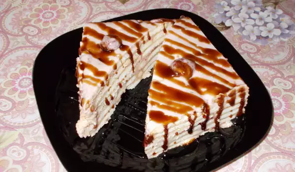 Biscuit Cake with Caramel