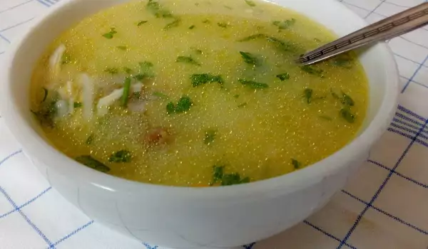 Chicken Soup with Vermicelli and Celery