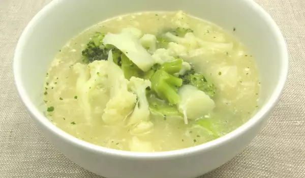 Cauliflower and Broccoli with White Sauce