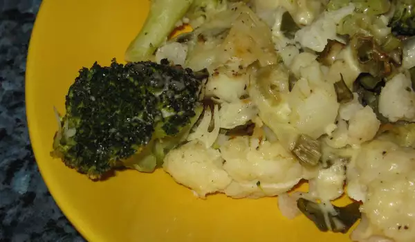 Baked Broccoli and Cauliflower
