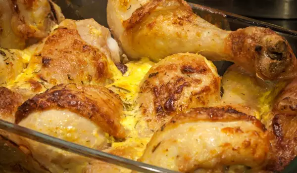 Chicken Legs with Eggs and Mayonnaise