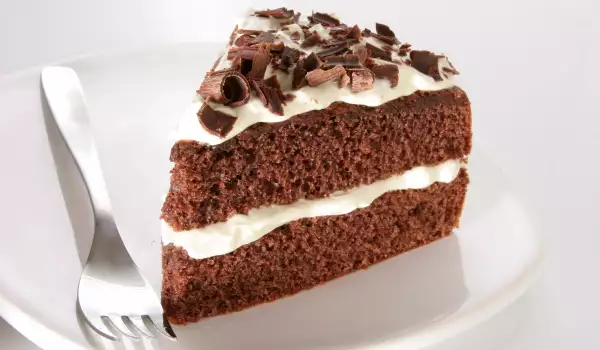 Chocolate Cake with White Cream