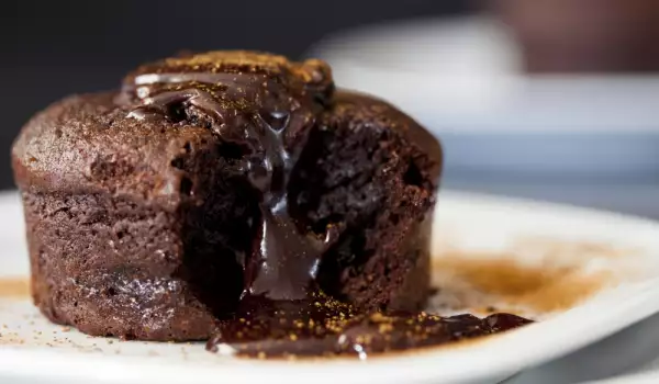 Homemade Chocolate Souffle with Butter