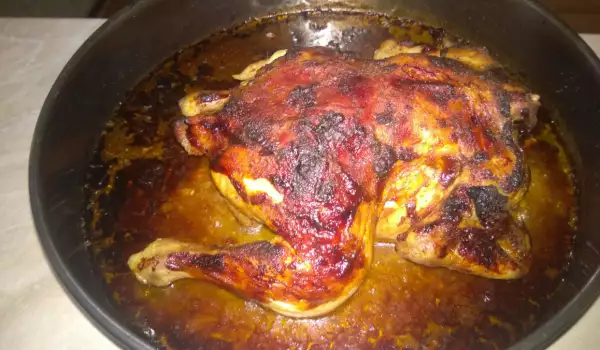 Oven Grilled Whole Chicken