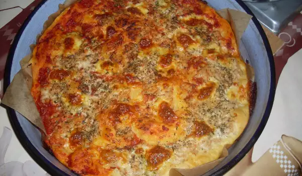 Homemade Pizza with Sausages