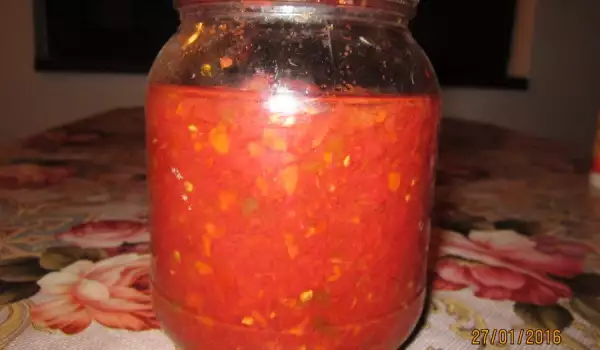Tomato Sauce with Carrots in Jars