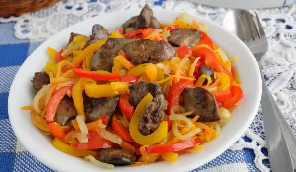 Livers with Peppers