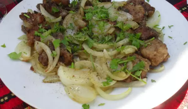 Chicken Livers with Mushrooms and Onions