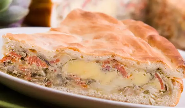 Focaccia with Mushrooms and Cheese
