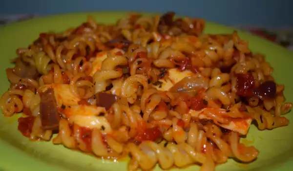 Fusilli with Red Onion and Emmental
