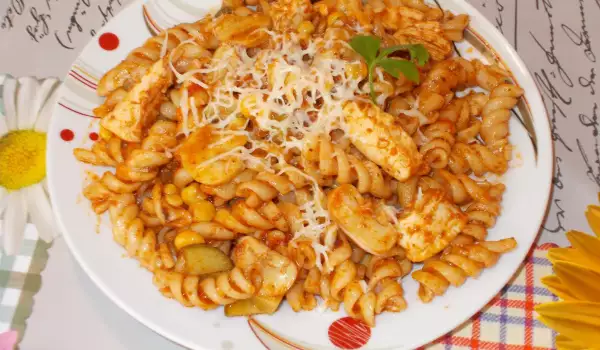 Fusilli with Chicken and Amazing Sauce