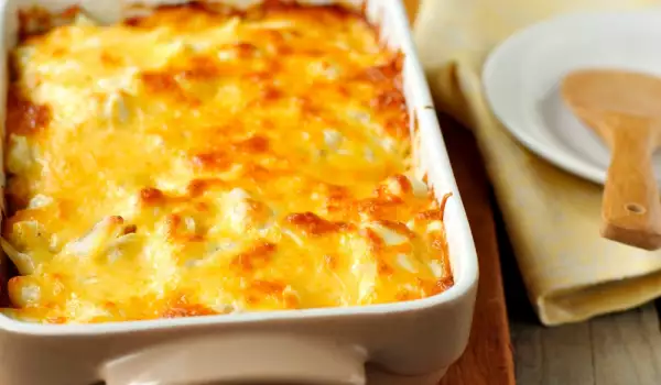 Potato Casserole with Feta Cheese and Cheese