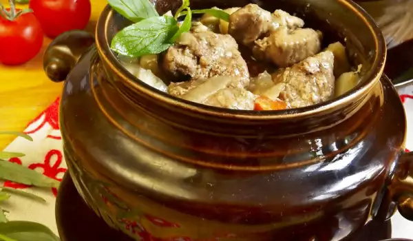 Pork and Potatoes in a Clay Pot