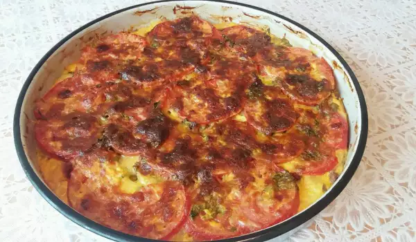Oven Bake with Mince, Zucchini and Tomatoes