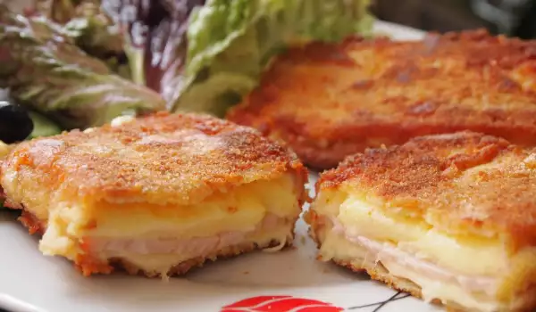 Fried Cheese with Ham