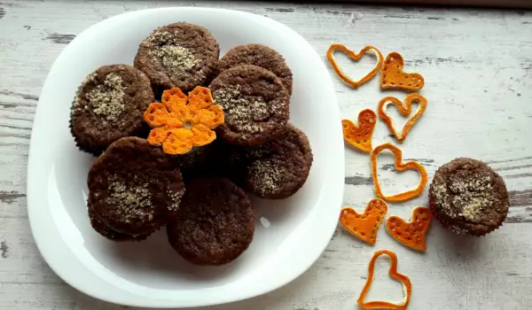 Dark Chocolate Muffins with Orange Zest