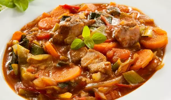 Pork with Leeks Oven Stew