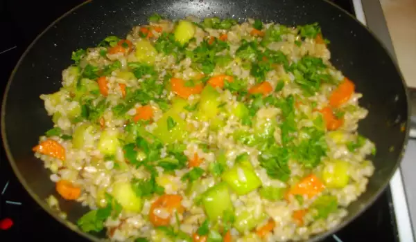 Healthy Risotto with Zucchini and Carrots