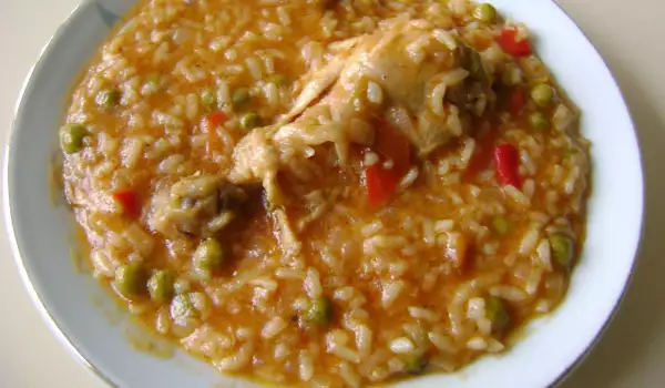Rice with Chicken Legs and Peppers