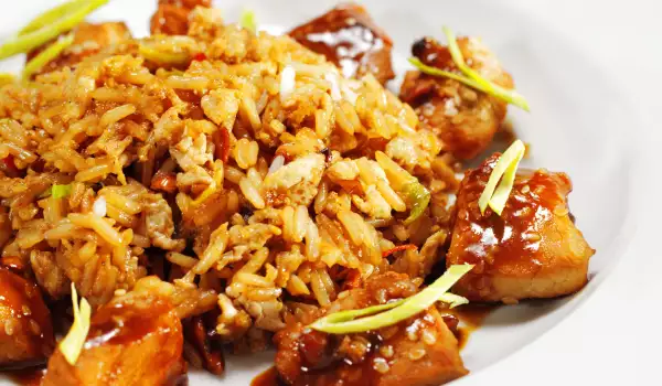 Pork Pieces with Rice