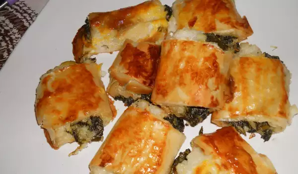 Rice Phyllo Pastries with Dock