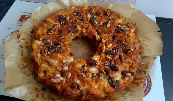 Oat Cake with Apples, Dates and Walnuts