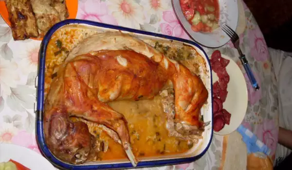 Stuffed Rabbit in the Oven