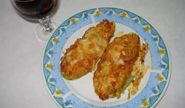 Delicious Oven Roasted Stuffed Zucchini