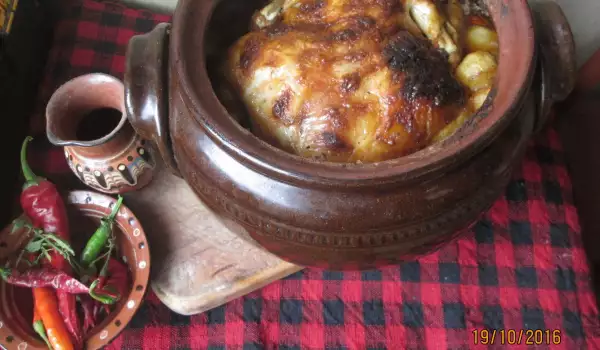 Unique Stuffed Chicken in a Clay Pot