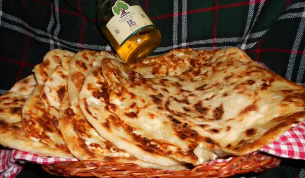 Flatbread with Feta Cheese and Olive Oil