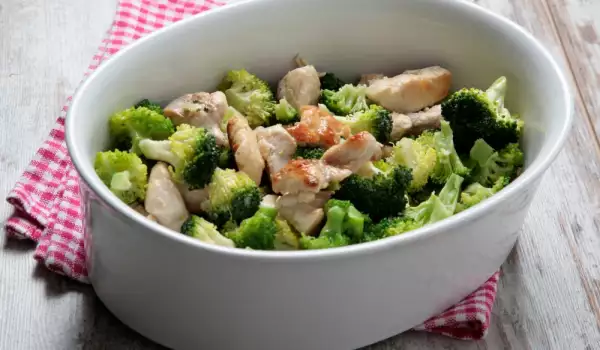 Oven Baked Chicken with Broccoli and Cream