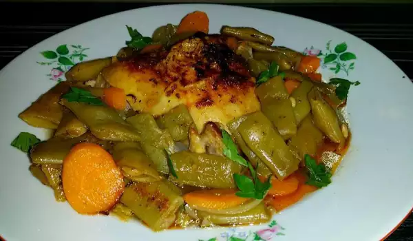 Chicken with Green Beans in the Oven