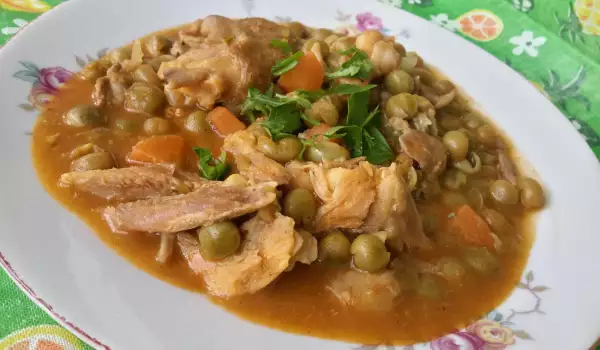 Chicken Pieces with Peas