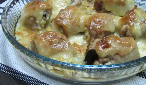 Chicken Rolls with Processed Cheese