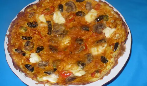 Vegetarian Omelette-Pizza