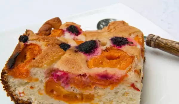 Cake with Apricots and Blueberries