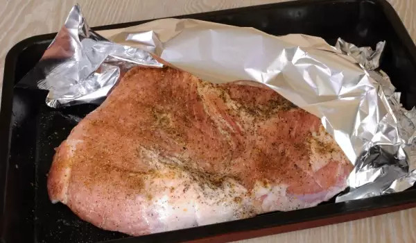 Pork Leg in Foil in the Oven