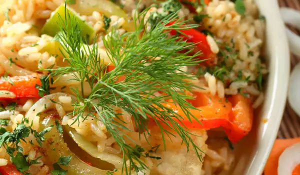 Pilaf with Bulgur and Roasted Vegetables