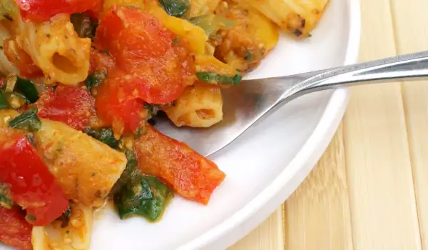 Rigatoni with Spinach