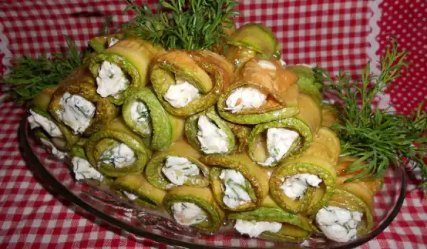 Zucchini Rolls with Cream Cheese Filling