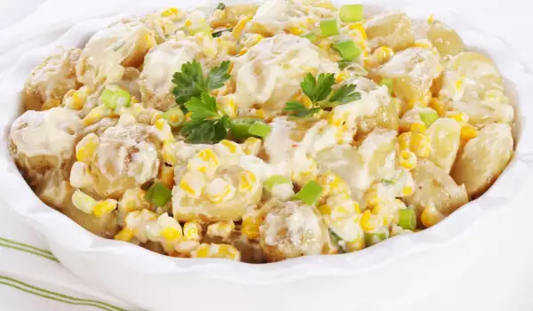 Milky Potato Salad with Corn