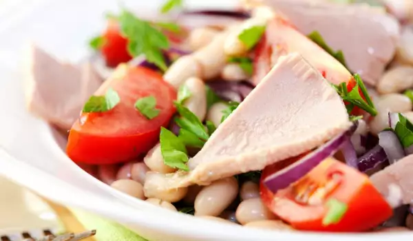 Bean Salad with Pickled Ham
