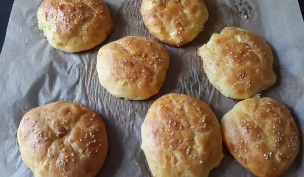Fluffy Feta Cheese Buns with Butter