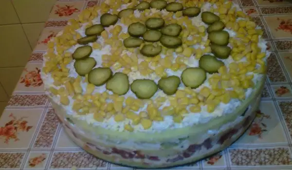 Salty Cake with Potato Layer