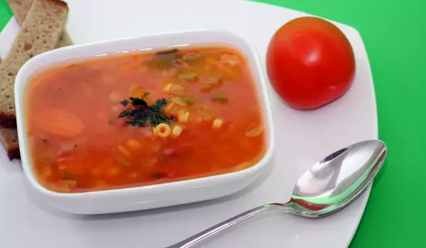 Soup with Rice and Tomatoes