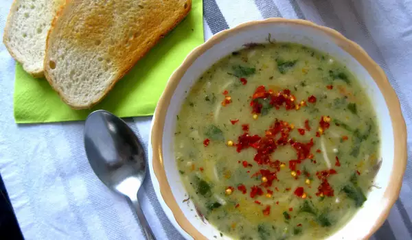 Spinach Soup with Vermicelli